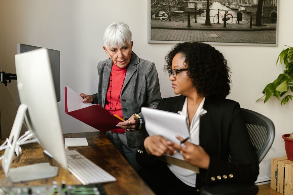 SCSEP participant getting job-search help at an American Job Center